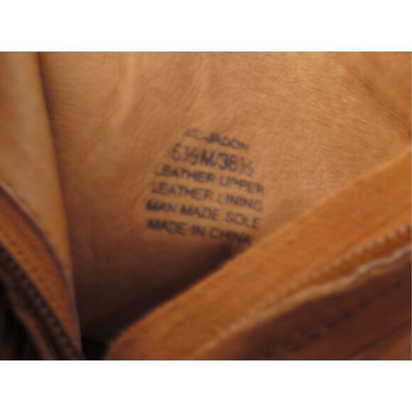 Vince Camuto Jadon Brown Leather Fringe Slingback Sandal Block Heel Women 6.5 - Picture 10 of 10